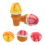 8Pcs Plastic Ice Cream Cone Prop Realistic Design Vibrant Colors 11