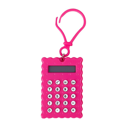 Mini Calculator,Portable 8-Digit LCD,Cute Keychain,Exam Use,PS Material,High Sensitivity,with Button Battery 1
