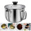 3Pcs Multi-Use Stainless Oil Containers with Arc Spout Fat Separator 10