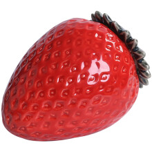 Boîte à thé en céramique Raindrops, couvercle hermétique, 150 ml, en forme de fraise.