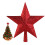 Mini estrela vermelha com glitter para o topo da árvore de Natal, 23 cm (9,1 polegadas) 1