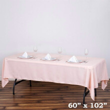 BalsaCircle6Pièces Nappes rectangulaires en polyester rose poudré 60" x 102"