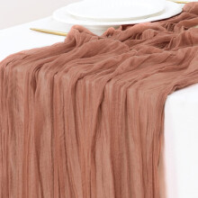 Chemin de table plissé de 3 m (10 pi) en mousseline noire style bohème rustique, idéal pour les mariages, Pâques et la décoration estivale.