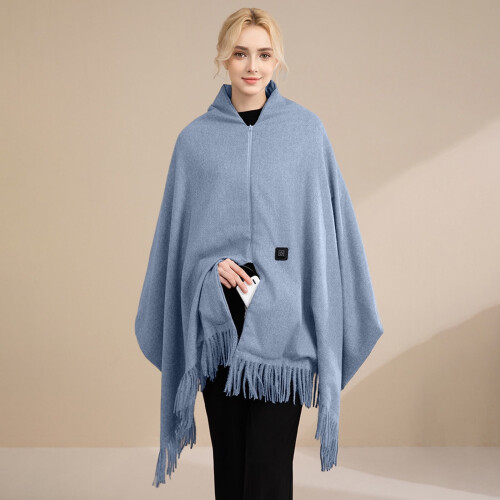 Heated Shawl Wrap for Women Grey USB-Powered 1 Piece 2