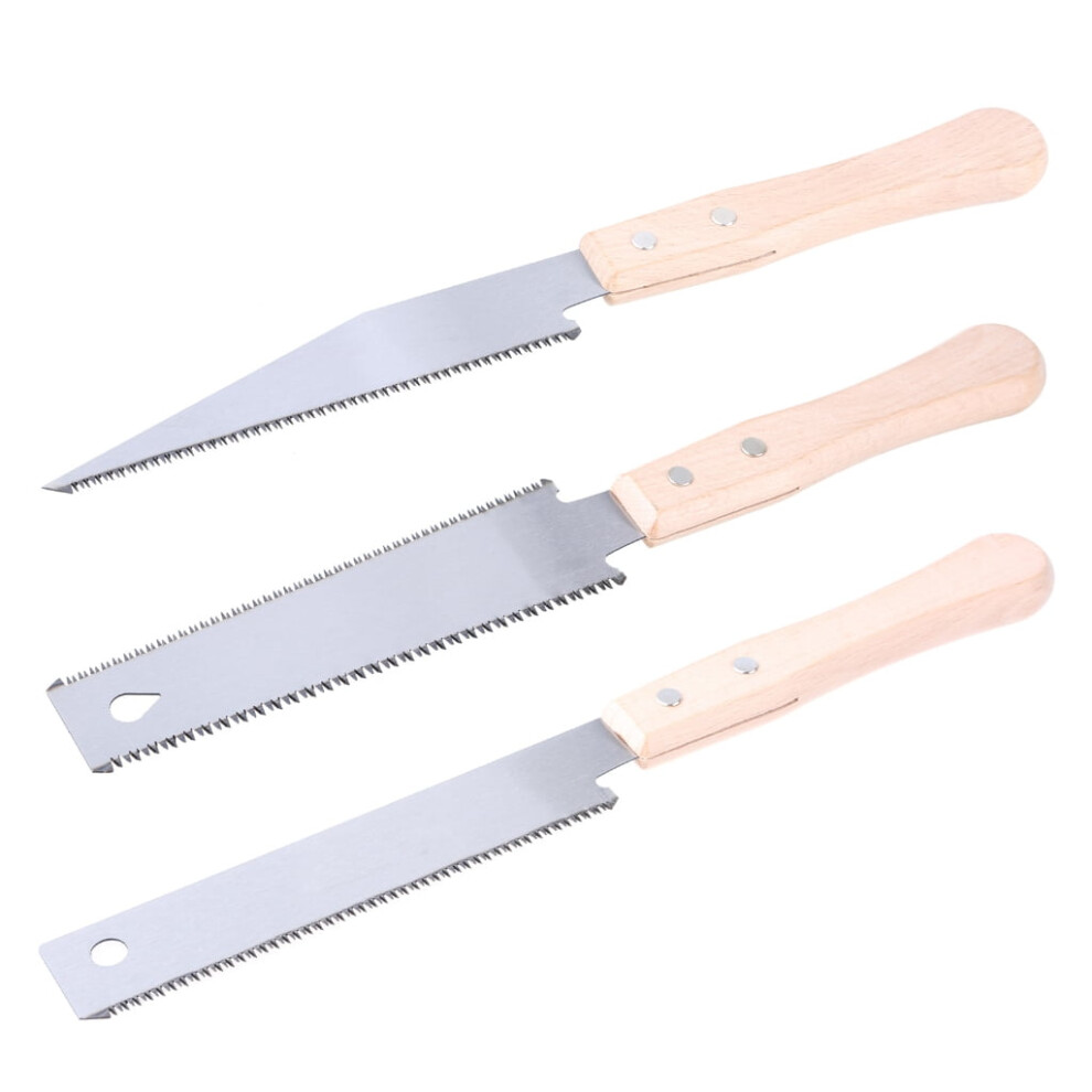 310Mm Japanese Pull Saw Sk5 Double/Single Edges Hand Saw For Woodworking Set/3Pc 9499224186361