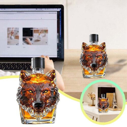 Σετ ποτηριών ποτού Wolf Head από γυαλί – Κομψή κούπα μπαρ για το σπίτι, συμβατή με το 1