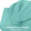 Drap-housse en microfibre à poches profondes bleu spa 4