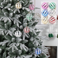 6 st julkulor julgransprydnader julhängande bollar julsäkra ornament för fest julgranstillbehör