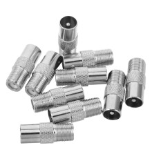 Lot de 10 adaptateurs coaxiaux de type F femelle vers mâle pour TV satellite et home cinéma