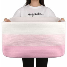 Μεγάλο καλάθι κουβερτών 22"x17"x12", υφαντό ορθογώνιο καλάθι αποθήκευσης για παιδικό