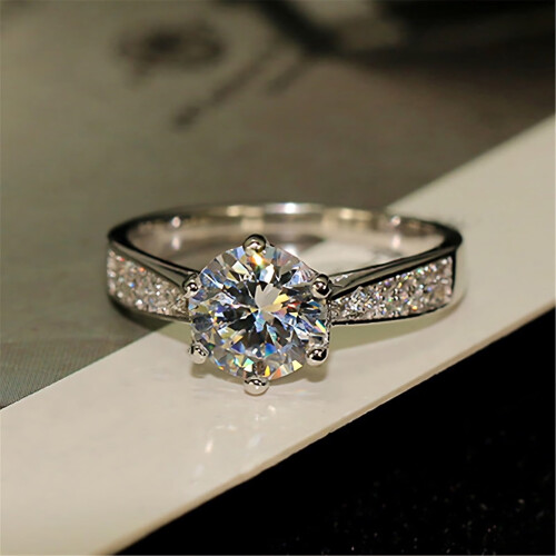 925 Silver Kitty Ring with Zirconia, Dainty Stacking Ring 2