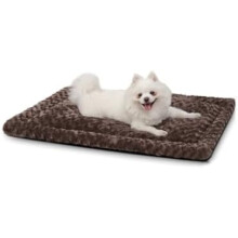 Covoraș lavabil reversibil pentru câini, moale și pufos, pentru câini mari/jumbo/medii/mici – 73x45 cm, maro