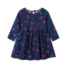 Vestido de verano para niñas pequeñas, vestido estampado de manga larga, vestido de princesa floral, vestido de primavera