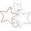 Eiserner Sternenkranzrahmen, Pentagrammform, 12 cm 4