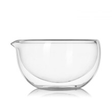 Dubbelväggig glasskål värmebeständig transparent 1 st