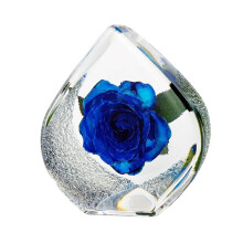 Rosa preservada artesanal em resina, em formato de lágrima, arranjo floral de longa duração em caixa de presente – perfeito para aniversários,