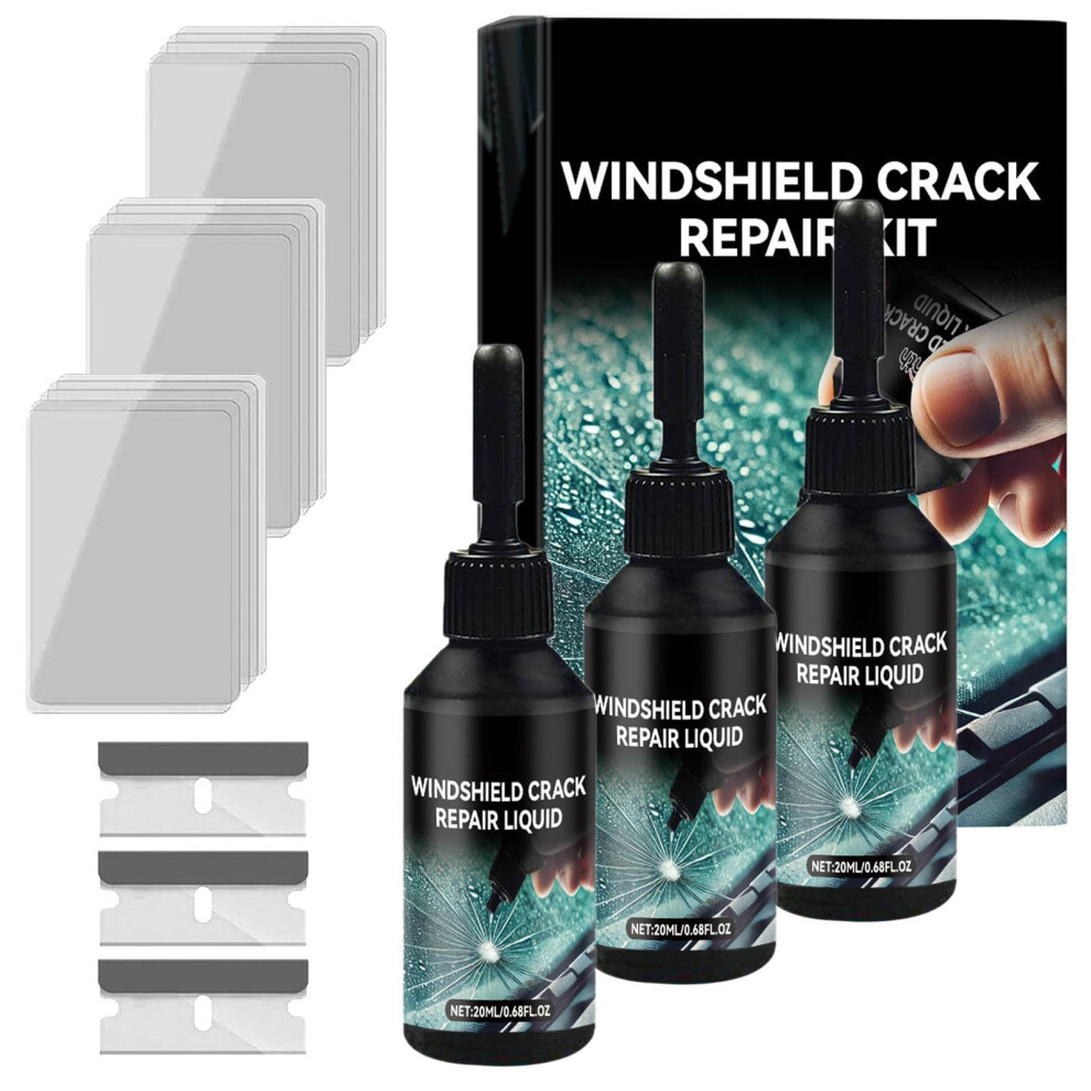 Comefolife Windshield Crack Repair Kit, 2025 Upgrade, Glass Repair Fluid For Chips & Star Cracks, Compatible With Most Cars 9340258180781