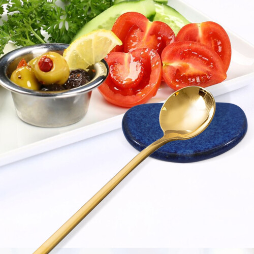 4Pcs Ceramic Chopstick Spoon Rest for Dining Table Kitchen Chopsticks Holder Retro Design