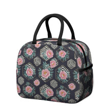 Lancheira térmica feminina com estampa floral – à prova de vazamentos, portátil para trabalho, praia, viagens, piquenique e camping.