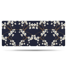 Pioneer Flower Badezimmerteppich mit Blumenmuster, rutschfeste Mikrofasermatte mit Gummirückseite, weiche Badematte (61 x 152 cm)