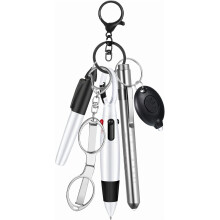 6-Pc Nurse Pen Set: Marker, Retractable Ballpoint, Keychain Clip, Foldable Scissors, LED Flashlight – Compatible with Nurse Accessories