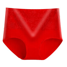 Rbaofujie Unterwäsche für Damen, Bikinihöschen, Stretch-Spitze, nahtloser Hipster-Slip, Rot, 3XL