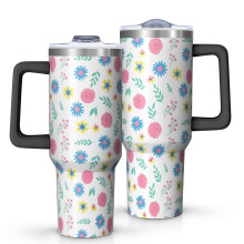 Pioneer Blommigt Blommönster Isolerad Tumbler 40oz