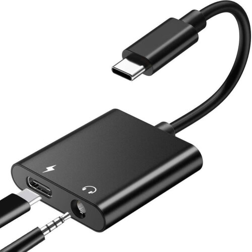 Προσαρμογέας ακουστικών USB-C σε 3,5 χιλ. με μικρόφωνο και διαχωριστή φόρτισης,