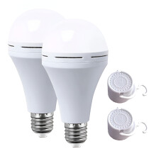 Lâmpadas LED HIBIBUD 5000K Recarregáveis 12W - Pacote com 2