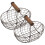 2 Metal Wire Egg/Fruit Baskets w/ Handle - Portable Picnic/Bread Storage (Black) 1
