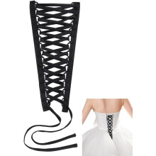 Kit para espartilho nas costas de 2,5 a 3,8 cm de largura para vestido de noiva. Kit para espartilho feminino para vestido de noiva, preto, faça