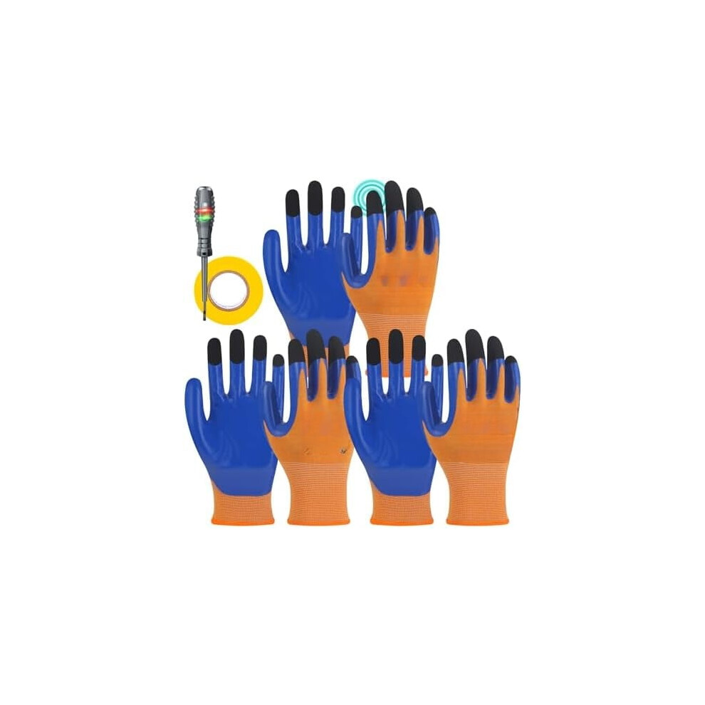 Insulated Electrician Gloves 400V High Voltage Resistant,Flame Retardant Fully Waterproof 9340258182969