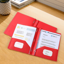 Stevige plastic ordners (A4-formaat) rood
