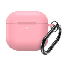 Étui en silicone souple pour AirPods 4e génération, coque élégante et antichoc avec porte-clés – Compatible avec les AirPods 4
