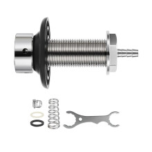 Beer Faucet Shank, Stainless Steel Beer Tap Shank with 1/4'' Barb for Refrigerator/Freezer Walls Kegerator Beer Towers