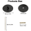 Door Hole Cover Plate Black Metal 2 Pack 6
