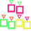 Brincos de acrílico neon estilo retrô - 3 pares 1