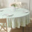 100% Cotton Red and White Gingham Ruffled Round Tablecloth 1
