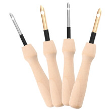 4Pcs Khaki Wool Felting Needle Set Lightweight Sewing Tools for Home Crafts