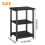 Nightstand Modern Black Wood Grain 3-Tier 2