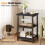 Nightstand Modern Black Wood Grain 3-Tier 3
