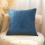 Blue Leaf Corduroy Throw Pillow 18" x 18" Soft Plush Rustic 4