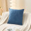 Blue Leaf Corduroy Throw Pillow 18" x 18" Soft Plush Rustic 5