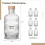 6 x 200 ml klara glasflaskor med vintageblommönster 3