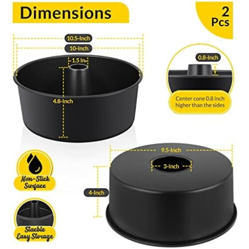 Moule à gâteau des anges en acier inoxydable de 25 cm 2