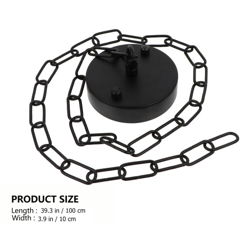Black Wrought Iron Ceiling Fan Chandelier Pendant 2