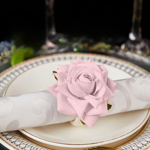 Stoff-Serviettenring mit Rose im Western-Stil 1