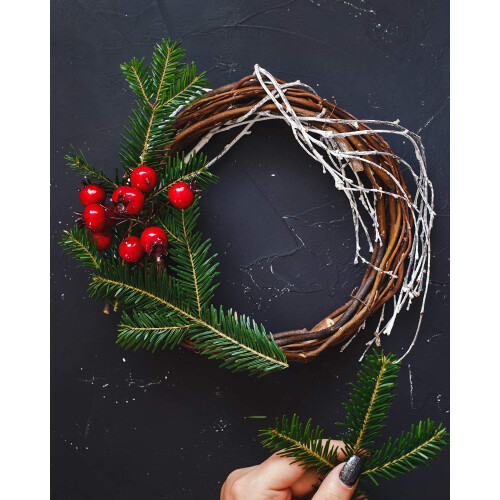 DIY Crafts Φυσικά Στεφάνια από Αμπέλια (5 Μεγέθη, Συσκευασία των 2) 2