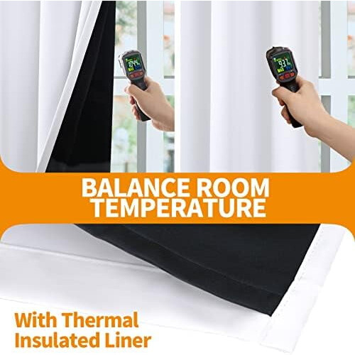 Cuirtíní Inslithe Dubhaithe Bána 52x84 Grommet 1