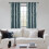 Blackout Curtains 52x84 in, Silver Wave Design, Microfiber 2